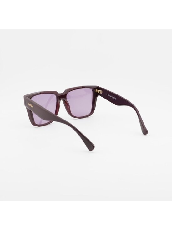 Max Mara GLIMPSE2 MM0078 69Y Sunglasses Bordeaux Square Frame, Violet Lenses main image 4